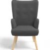 Fauteuil scandinave gris anthracite IVAR
