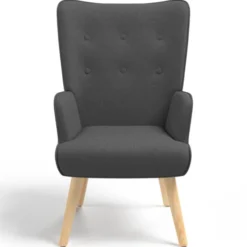 Fauteuil scandinave gris anthracite IVAR