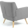 Fauteuil scandinave gris chiné