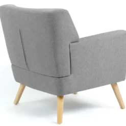 Fauteuil scandinave gris chiné