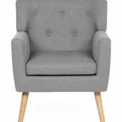 Fauteuil scandinave gris chiné