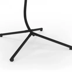 Fauteuil suspendu effet rotin avec coussin écru