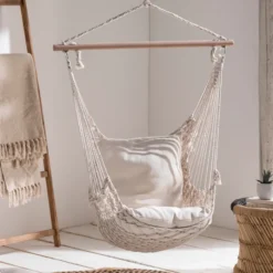 Fauteuil suspendu macramé