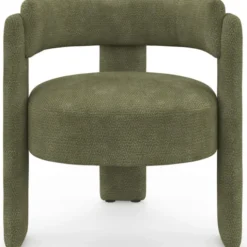 Fauteuil tripode tissu chenille vert