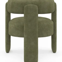 Fauteuil tripode tissu chenille vert
