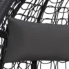 Fauteuil œuf suspendu avec coussins gris