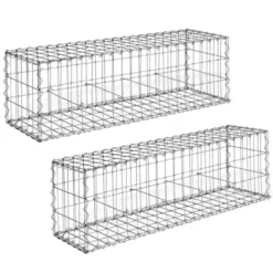 Gabions pour pierre (jardin) 100 x 30 x 30 cm : lot de 2