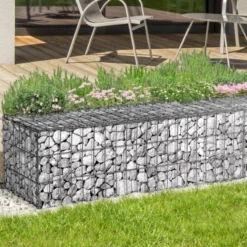 Gabions pour pierre (jardin) 100 x 30 x 30 cm : lot de 2