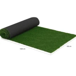 Gazon artificiel 20 mm d’épaisseur 1x10 m pour jardin/balcon