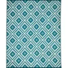 Grand tapis bleu canard pour terrasse et extérieur