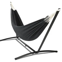 Hamac gris anthracite avec support métal