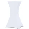 Housses blanches pour table haute de réception