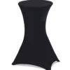 Housses noires pour table haute de réception