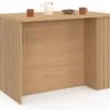 Ilot central JULIETTE 120 cm effet lattes tasseau de bois