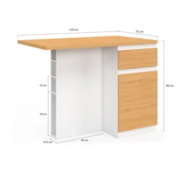 Ilot central range bouteilles 4 personnes
