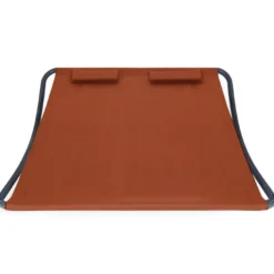 Lit bain de soleil 2 places terracotta en toile