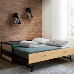 Lit banquette convertible 2 places industriel