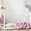 Lit cabane enfant blanc 90 x 190 cm style scandinave