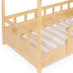 Lit cabane enfant en bois 80 x 160 cm
