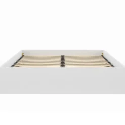 Lit coffre double avec sommier 160 x 200 cm blanc