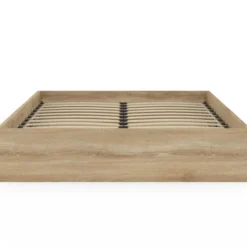 Lit coffre double SANDSIDE avec sommier 140 x 190 cm hêtre