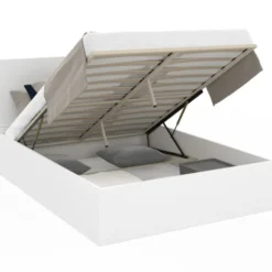 Lit coffre double 140x190 cm coloris blanc