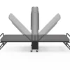 Lit d’appoint pliant 1 personne en métal avec sommier et matelas 70x190 cm gris et noir