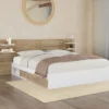 Lit deux places de 160 x 200 cm avec rangements et tablettes de chevet