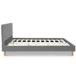 Lit scandinave gris clair 2 places