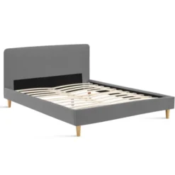Lit scandinave gris clair 2 places