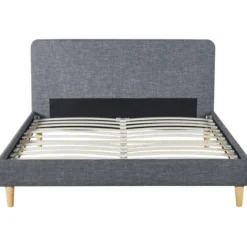 Lit scandinave gris 2 places 160x200 cm