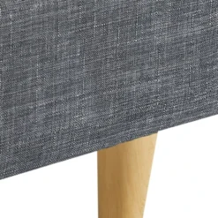 Lit scandinave 140x190 cm gris