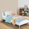 Lit style scandinave 90x190 cm blanc
