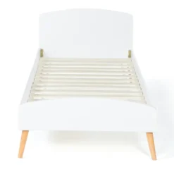 Lit style scandinave 90x190 cm blanc