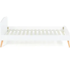 Lit style scandinave 90x190 cm blanc