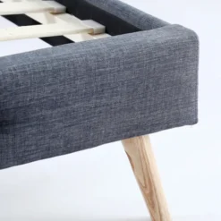 Lit style scandinave 160x200 cm gris