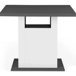 Îlot central cuisine bois gris et blanc 110 cm