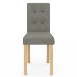 Lot 4 chaises capitonnées gris chiné