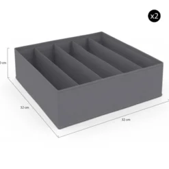 Lot de boites de rangement organisateur de dressing gris anthracite