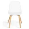 Lot de 4 chaises ajourées blanches design