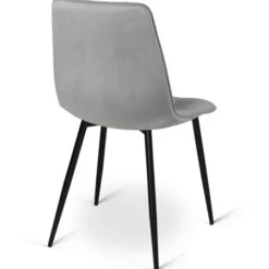 Lot de 6 chaises de salle à manger rose pastel, gris clair et beige