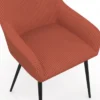 Lot de 2 chaises de salle à manger, fauteuils de table JANY en velours côtelé terracotta