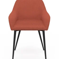 Lot de 2 chaises de salle à manger, fauteuils de table JANY en velours côtelé terracotta