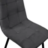 Lot de 6 chaises en velours mix color bleu et gris matelassées