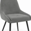 Lot de 6 chaises en velours mix color pastel bleu x2, gris foncé x2, gris clair, rose avec accoudoirs