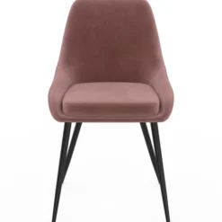 Lot de 6 chaises en velours mix color pastel bleu x2, gris foncé x2, gris clair, rose avec accoudoirs