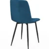Lot de 8 chaises en velours mix color bleu x3, rose x3, jaune ocre x2