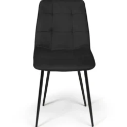 Lot de 6 chaises en velours noir