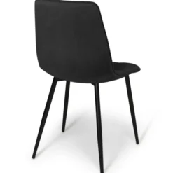 Lot de 6 chaises en velours noir