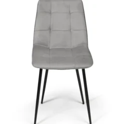 Lot de 4 chaises grises pour salle à manger